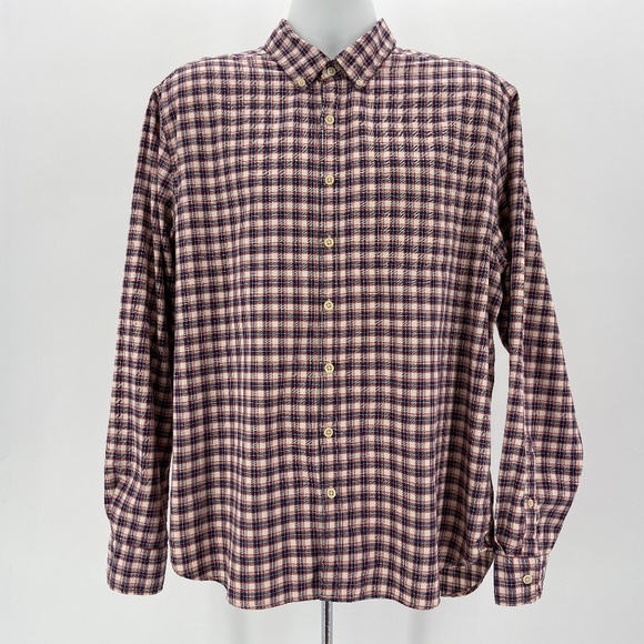 Lucky Brand Other - Lucky Brand California Fit White Red & Blue Plaid